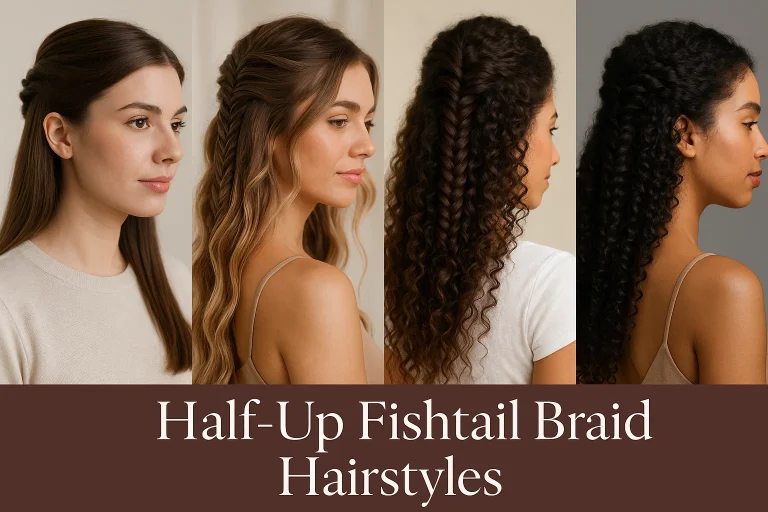 Half-Up Fishtail Braid Hairstyles