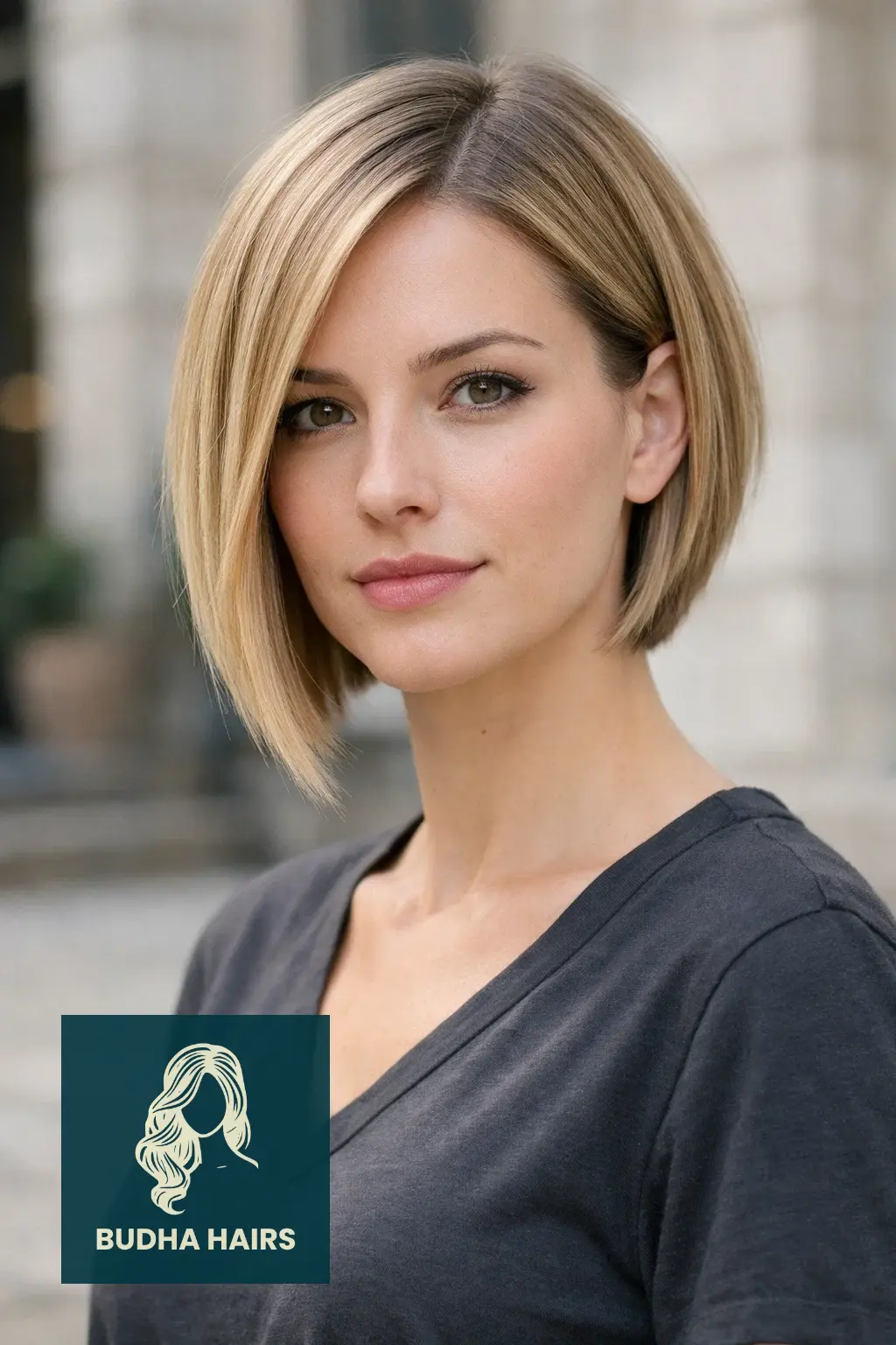 35 Best Short Hairstyles for Thin Hair and Oval Face 5 Angled A-Line Bob