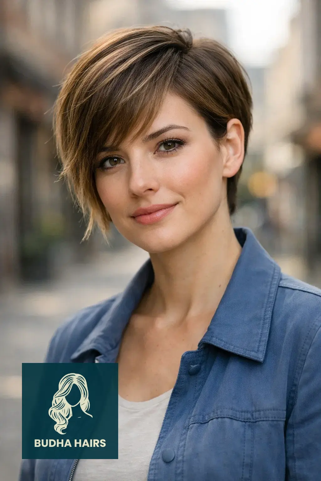 35 Best Short Hairstyles for Thin Hair and Oval Face 3 Asymmetrical Pixie with Side-Swept Bangs