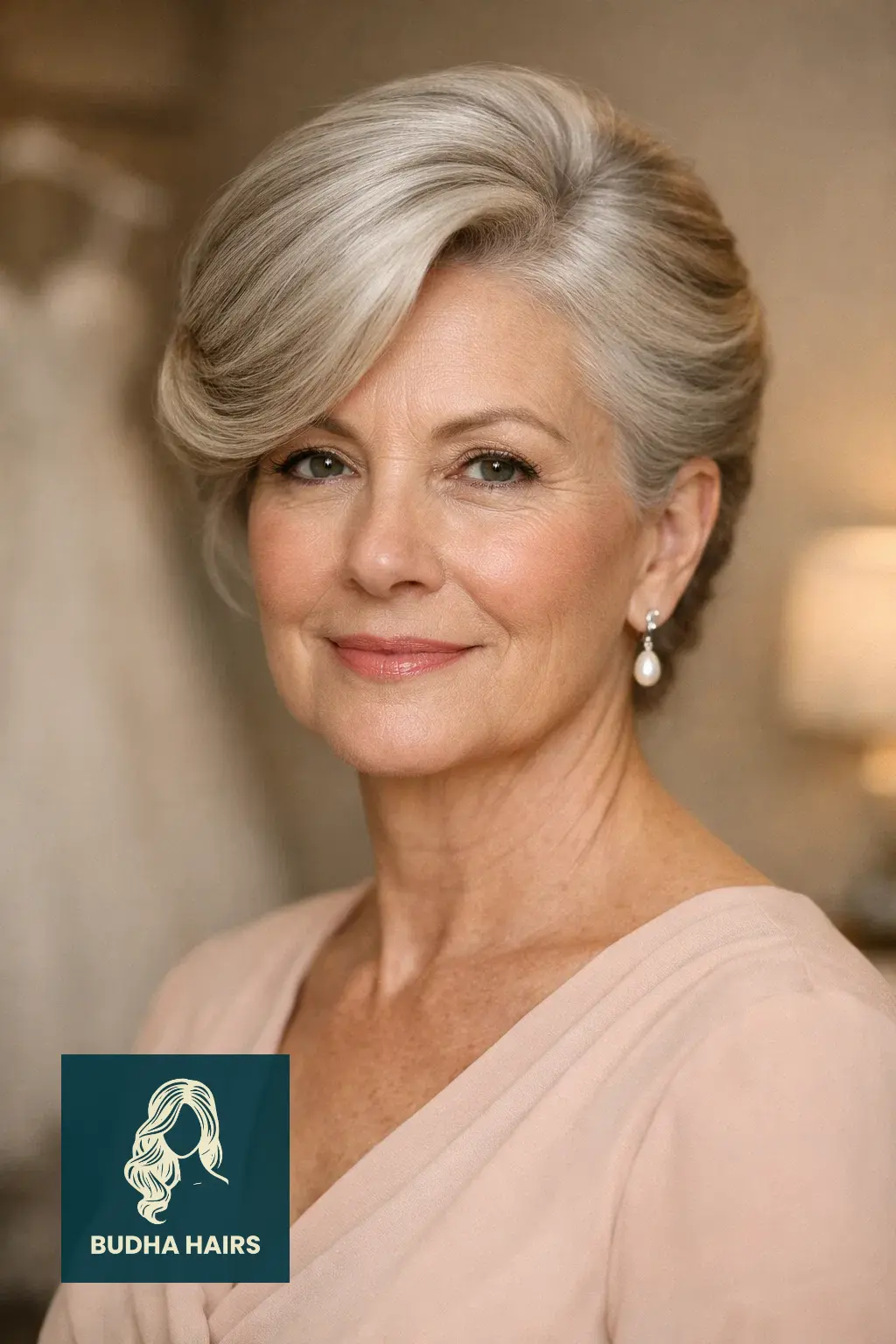 29 Stunning Wedding Hairstyles for Older Women: Elegant & Voluminous 20 Asymmetrical Side-Swept Roll