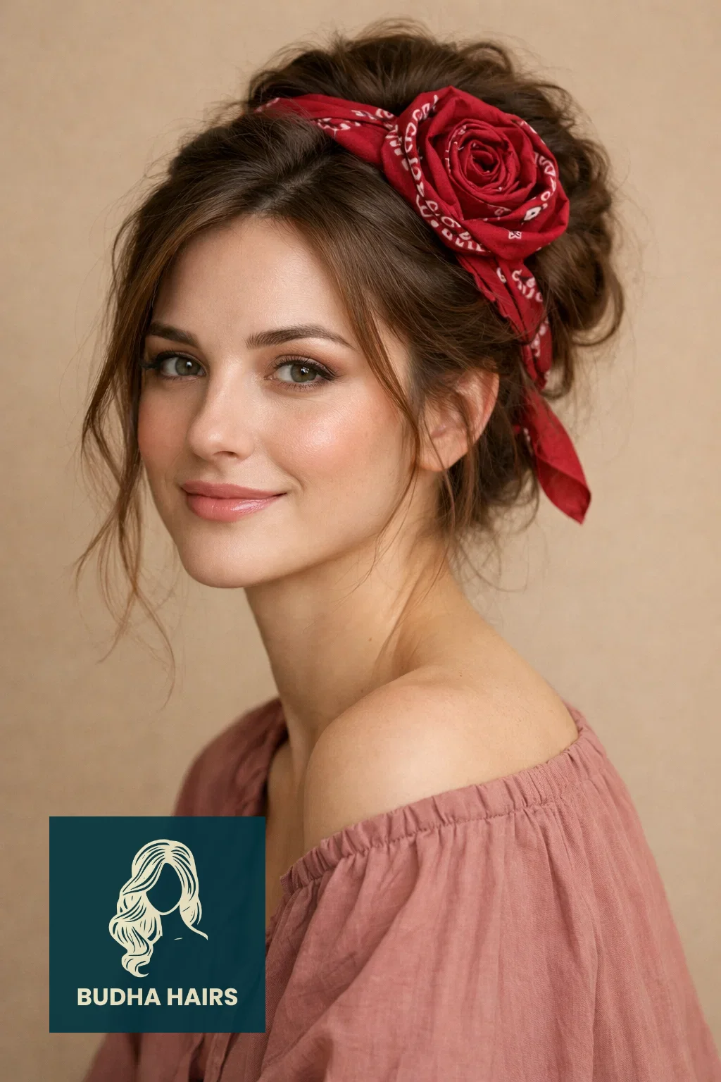 50 Pirate Hairstyles for Women - Rugged & Romantic Looks 30 Bandana Rose Updo