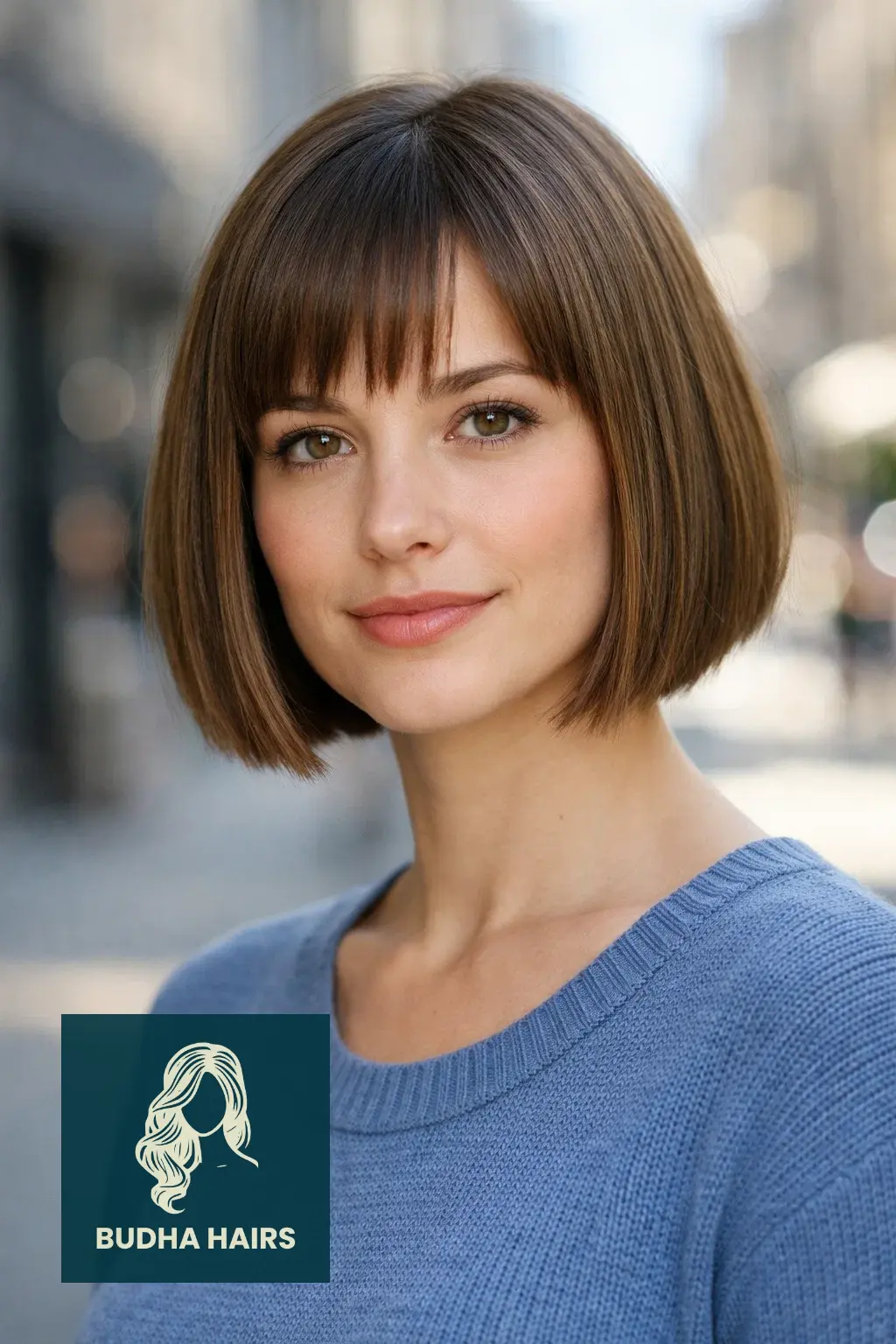 35 Short Hairstyles for Thin Hair to Look Fuller and Thicker 2 Blunt Chin-Length Bob