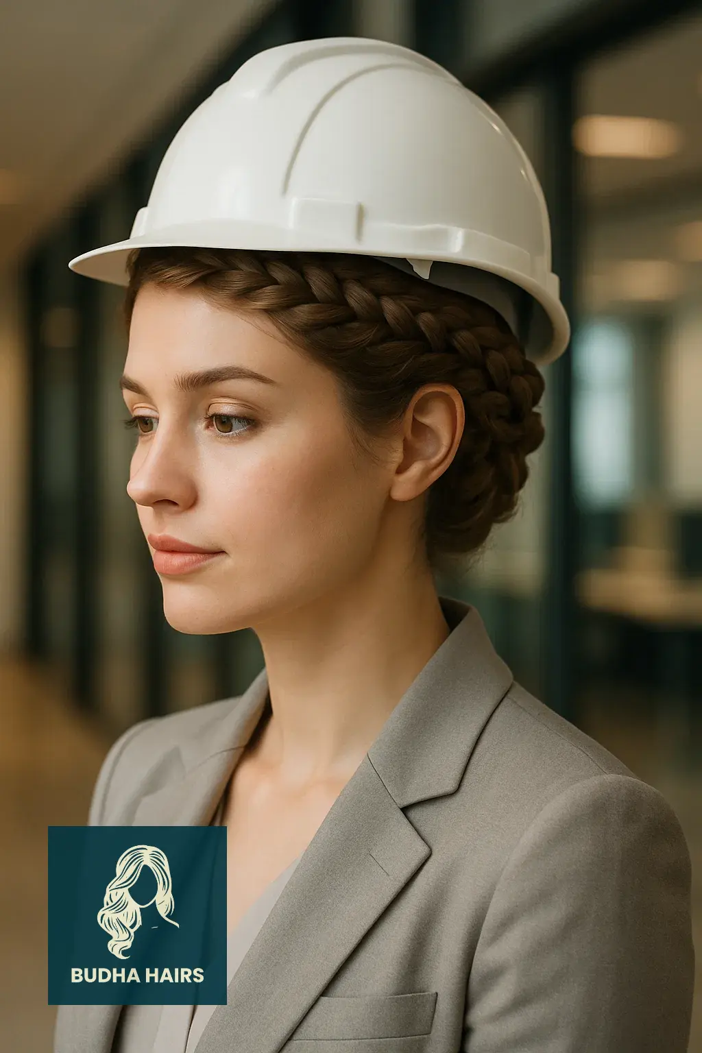 35 Best Hat Hairstyles for Work to Stay Polished & Professional 12 Braided Crown That Sits Comfortably Under Hats