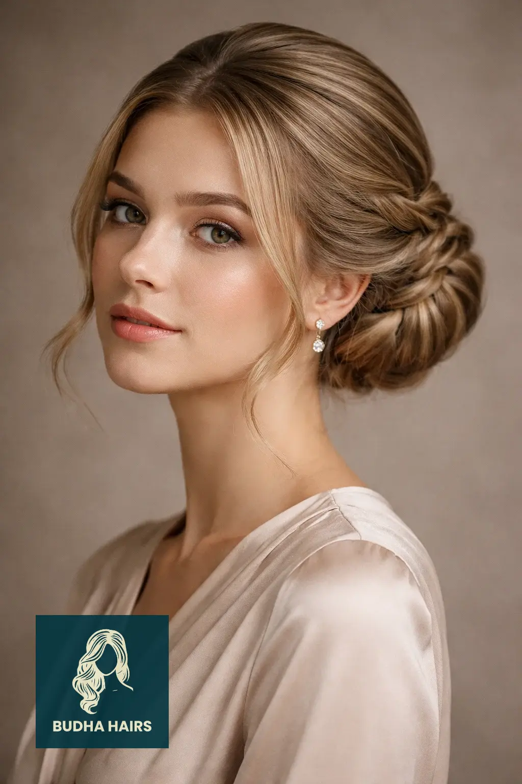 30 Best Formal Hairstyles for Thin Hair for Weddings & Galas 13 Braided Low Bun with Internal Padding