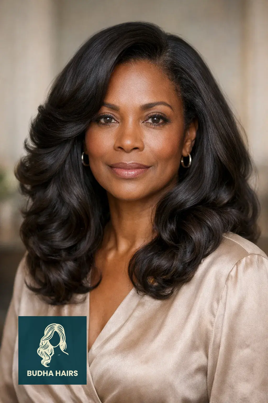 30 Stunning Older Black Women Hairstyles for Over 50 (2026 Guide) 30 Brushed Out Hollywood Waves