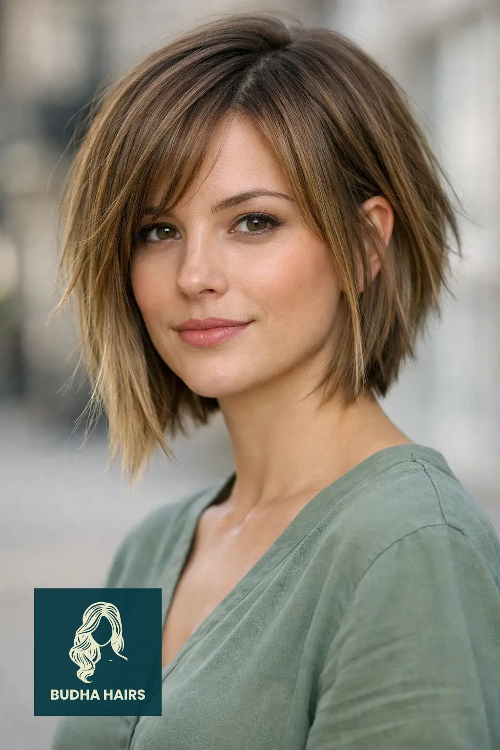 30 Best Shaggy Bob Hairstyles for Fine Hair and Round Faces 2 Choppy Angled Bob