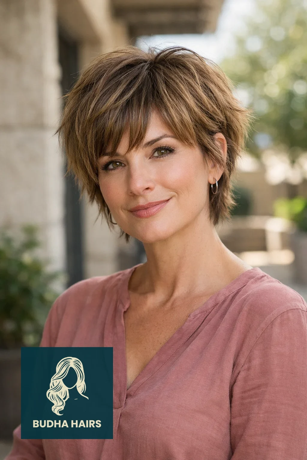 35 Chic Hairstyles for Women Over 40 with Bangs to Try Now 29 Choppy Bixie With Fringe