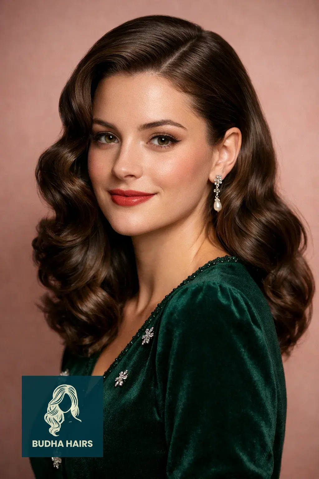 30 Best Christmas Party Hairstyles for a Festive & Glamorous Look 1 Classic Hollywood Waves