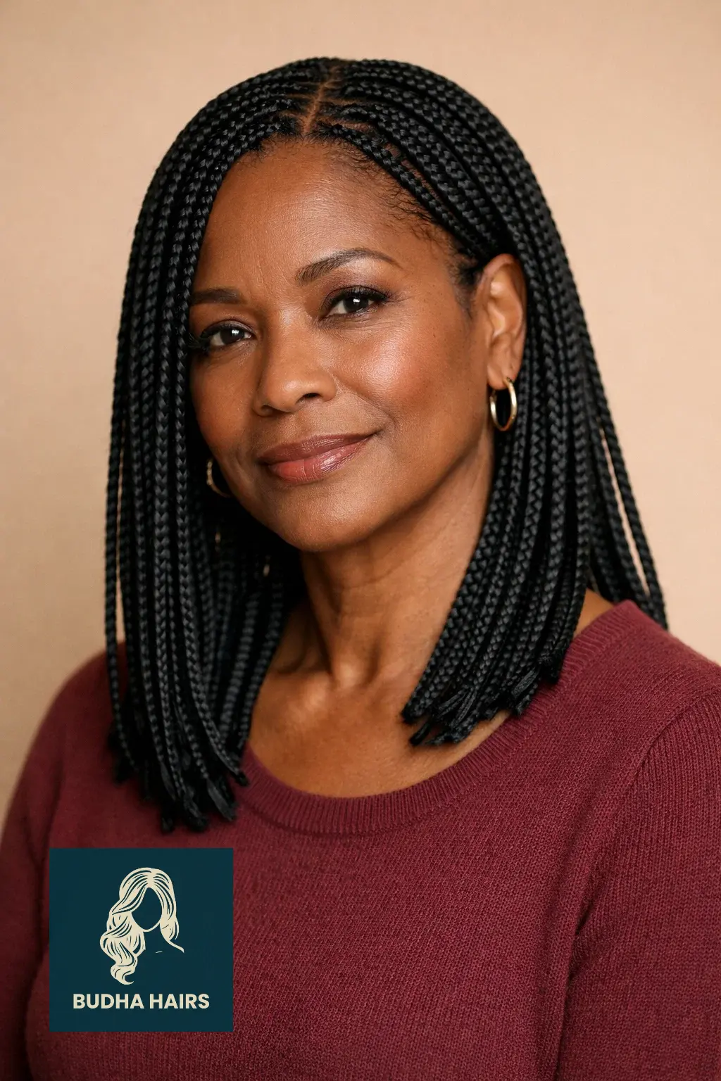 25 Stunning Braids for Older Black Women Over 50 (2026 Guide) 1 Classic Knotless Box Braids