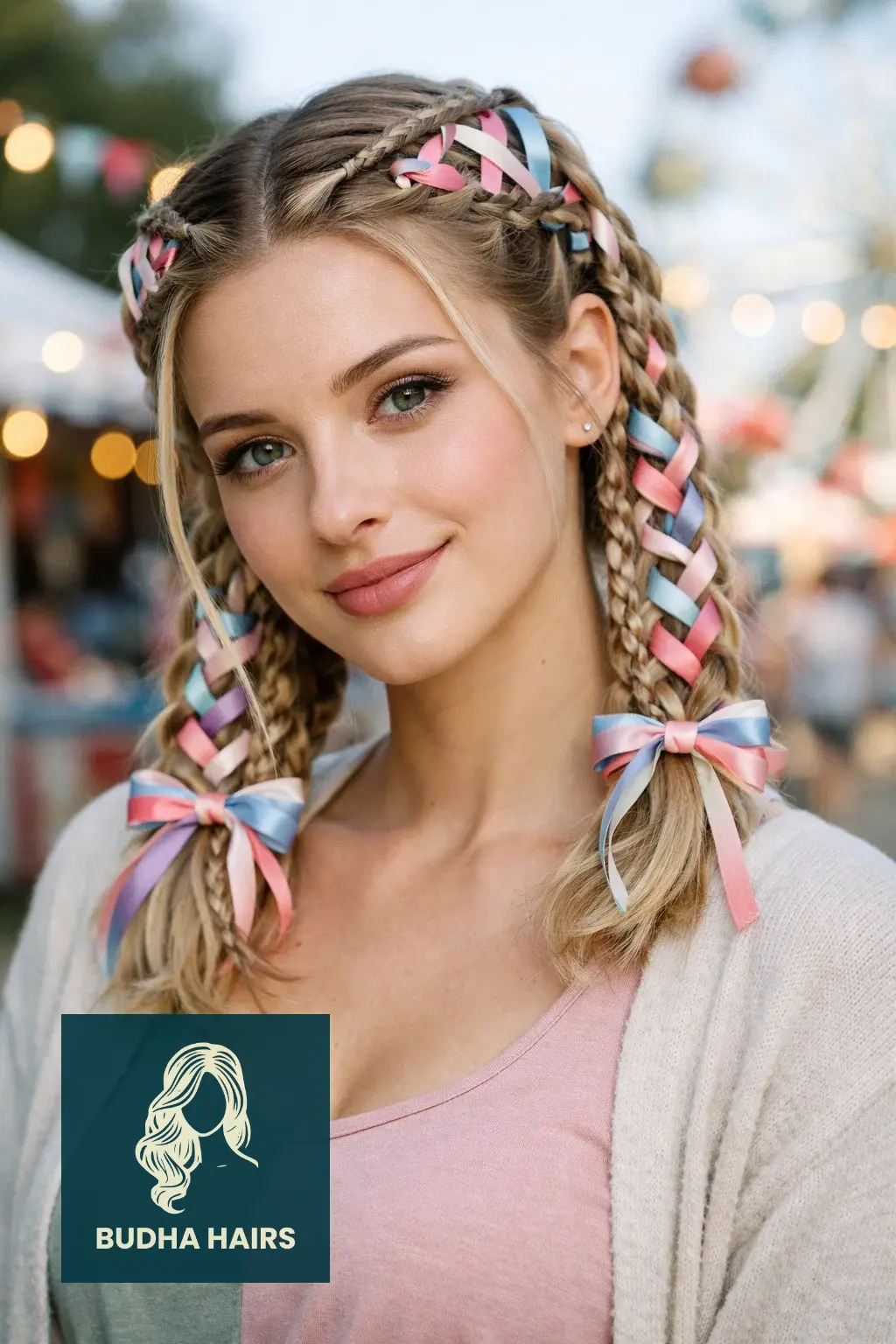 50 Iconic Clown Hairstyles for Women: Cute, Scary & Creative Looks 34 Corset Ribbon Braids