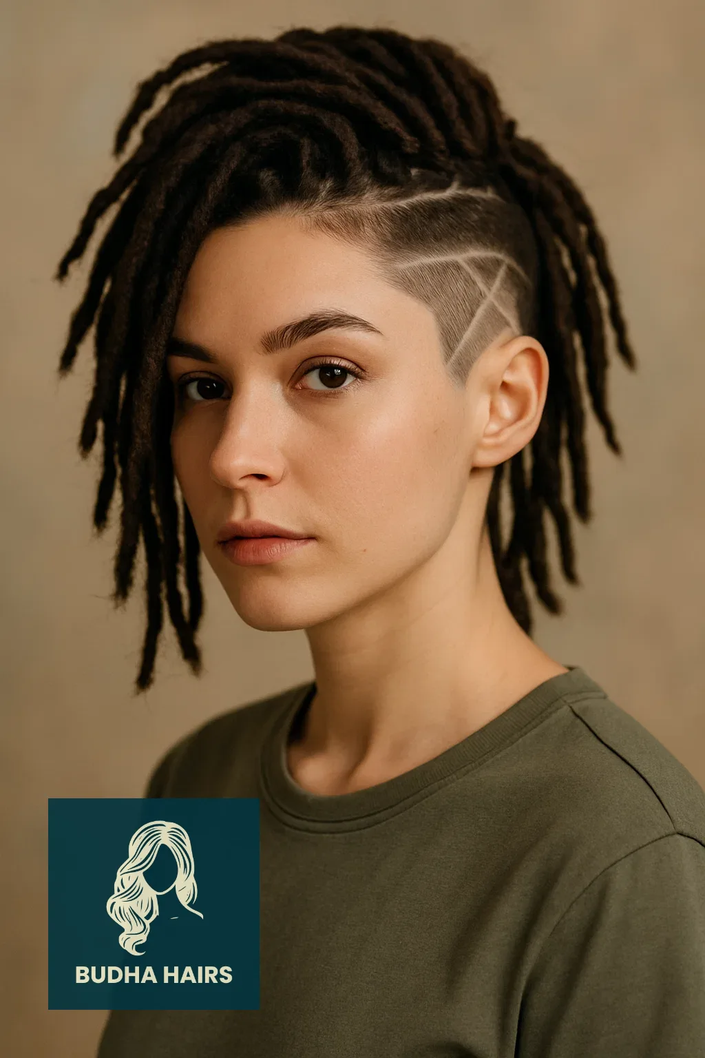 40 Edgy & Elegant Locs with Undercut Women Styles 8 Criss-Cross Undercut Art