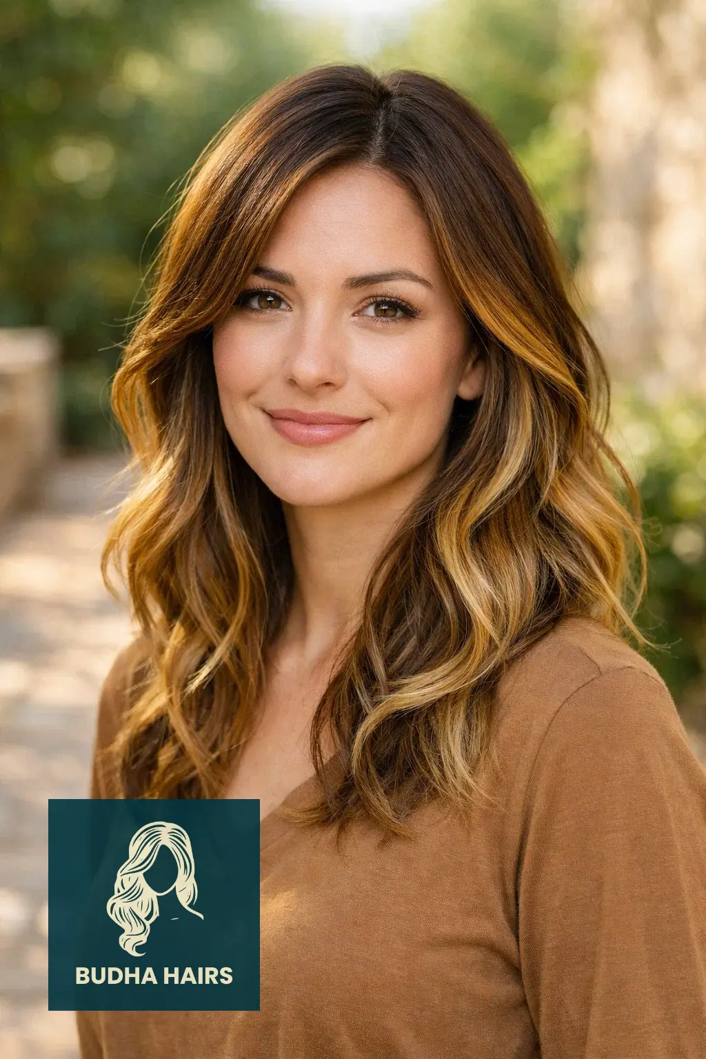 35 Stunning Brown to Blonde Balayage Ideas for a Gorgeous Transformation 26 Deep Amber to Honey-Gold Swirl