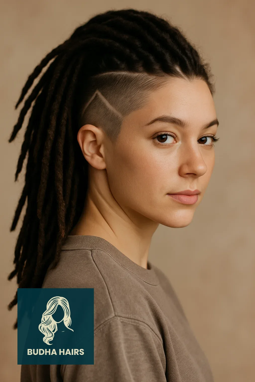 40 Edgy & Elegant Locs with Undercut Women Styles 11 Diamond-Shaped Undercut