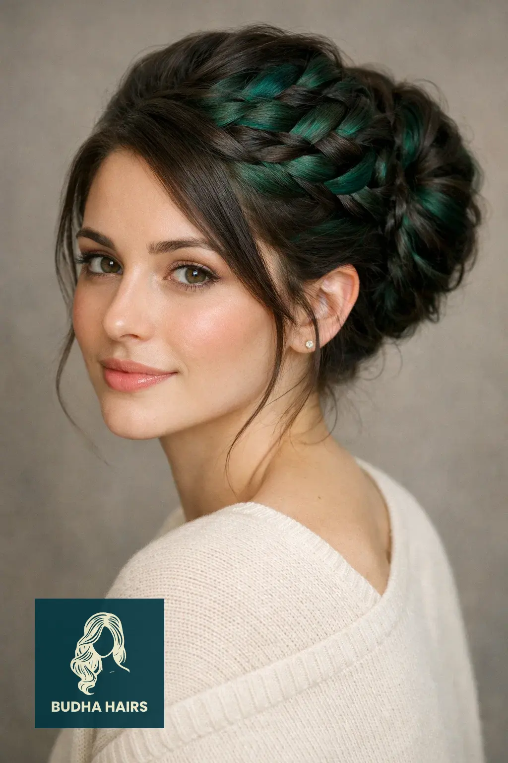 25 Medusa Hairstyles: Creative, Scary & Mythological Looks 5 Emerald Green "Scale" Updo