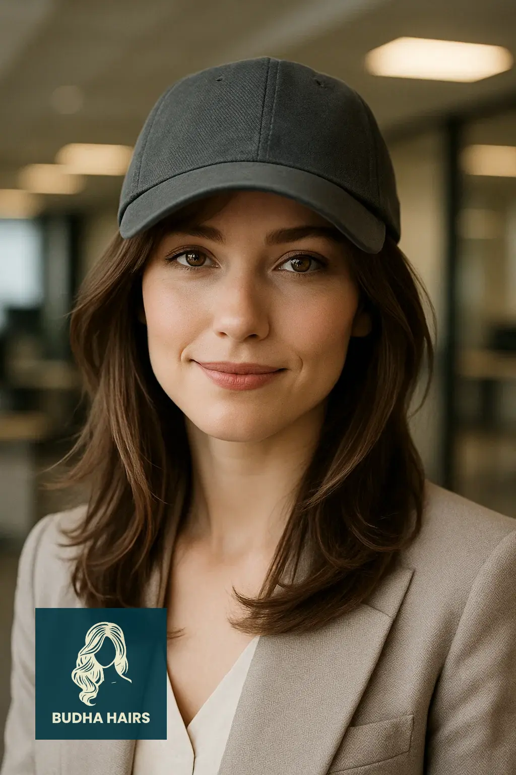 35 Best Hat Hairstyles for Work to Stay Polished & Professional 27 Face-Framing Layers Under a Casual Office Hat