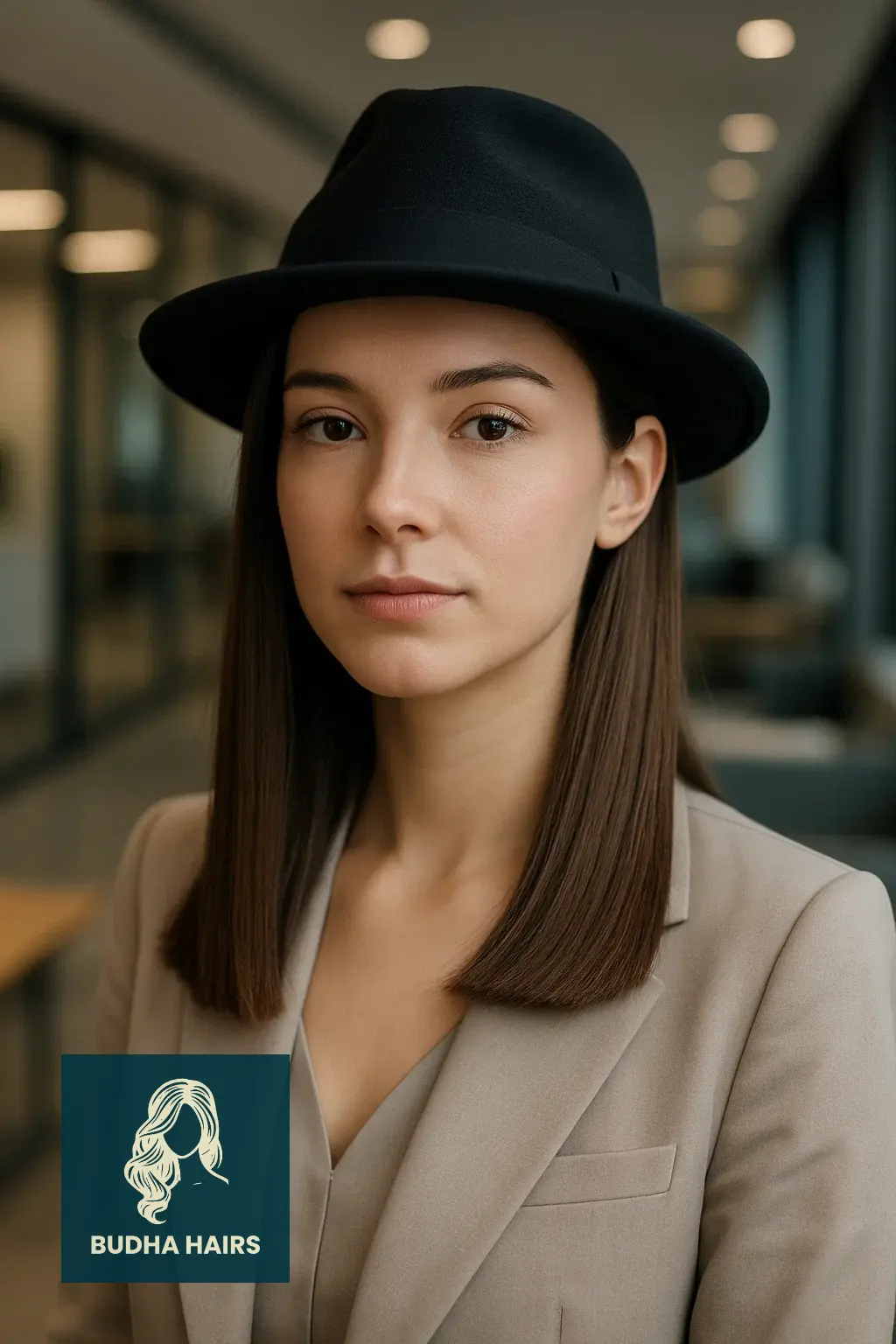 35 Best Hat Hairstyles for Work to Stay Polished & Professional 23 Flat-Ironed Ends for Seamless Hat Wear