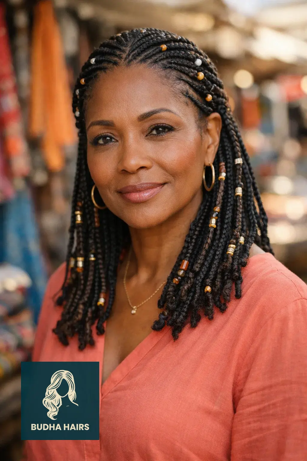 25 Stunning Braids for Older Black Women Over 50 (2026 Guide) 12 Fulani Braids with Beads