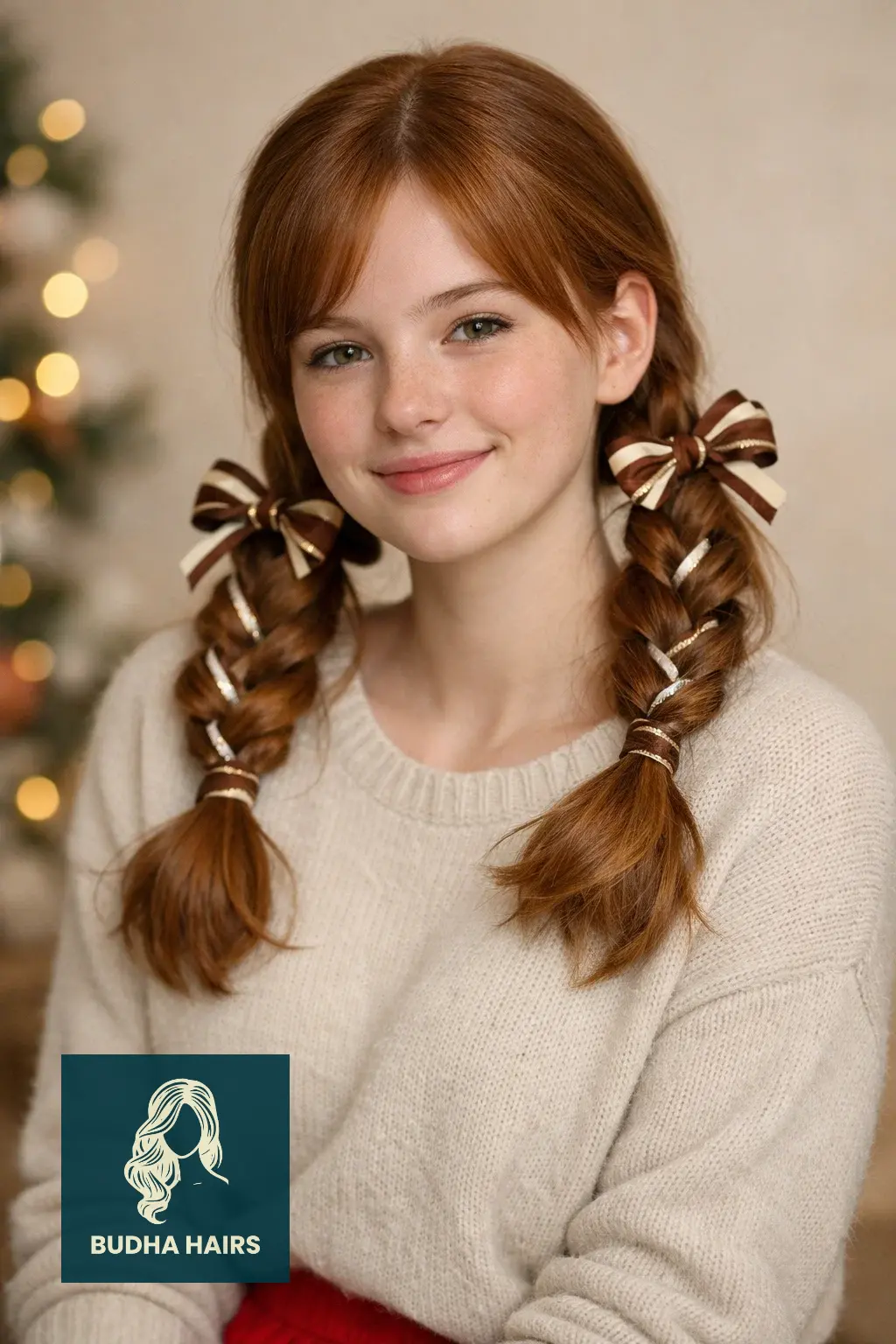 30 Adorable Christmas Hairstyles for Kids: Easy & Festive Ideas 26 Gingerbread Man Pigtails