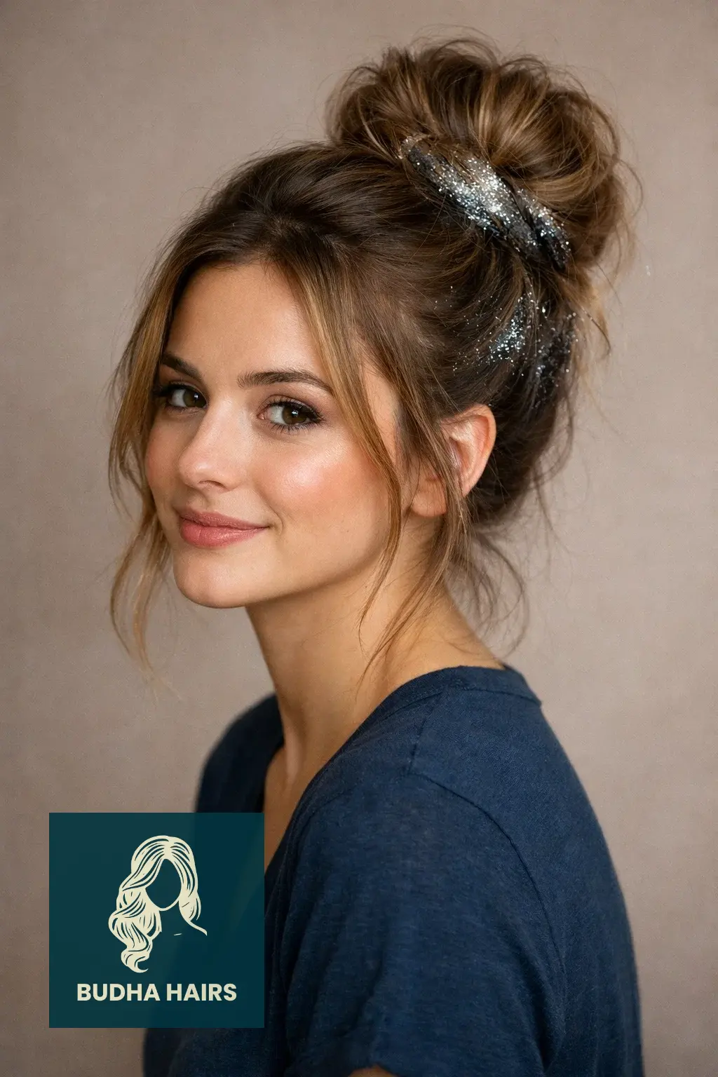 50 Iconic Clown Hairstyles for Women: Cute, Scary & Creative Looks 42 Glitter-Dipped Messy Bun