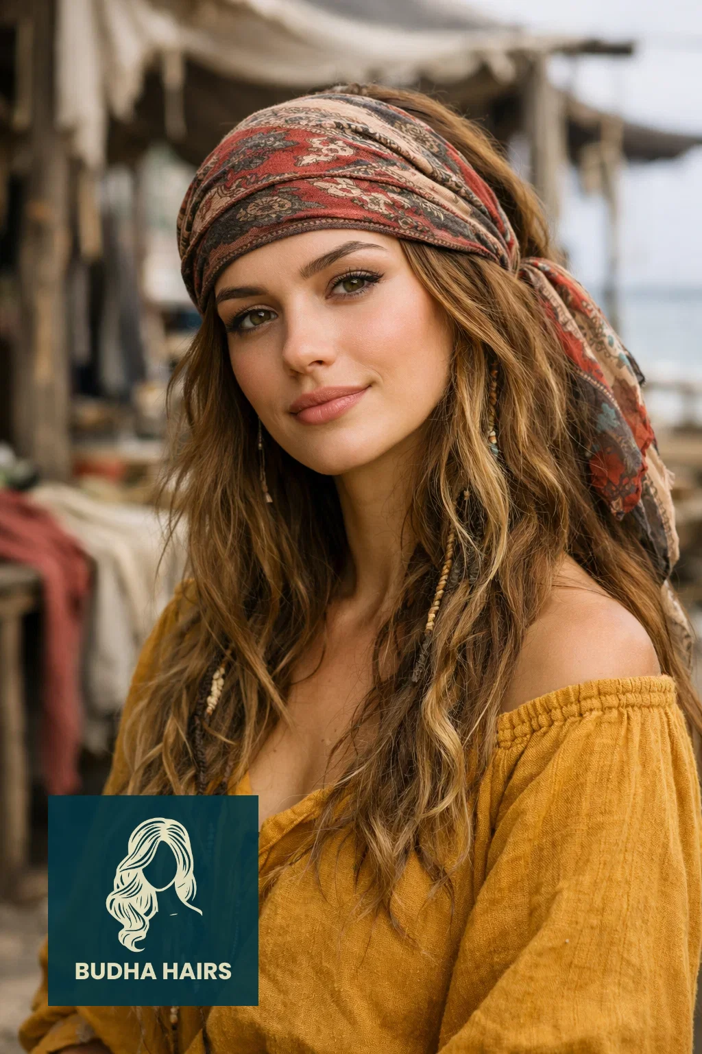50 Pirate Hairstyles for Women - Rugged & Romantic Looks 14 Gypsy-Style Headscarf Wrap