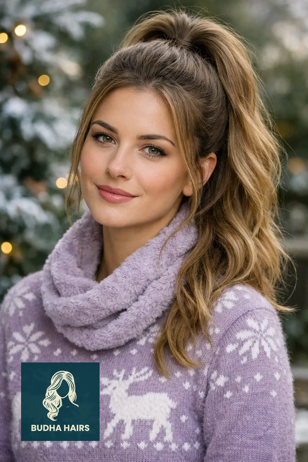 30 Best Christmas Party Hairstyles for a Festive & Glamorous Look 15 Half-Up High Ponytail