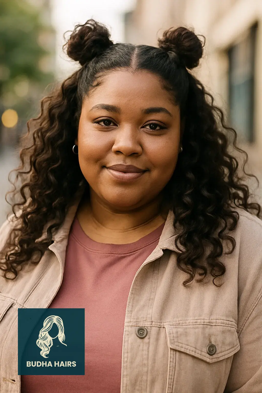 Plus Size Hairstyles for Black Women: 30 Stunning Styles 20 Half-Up Space Buns With Loose Curls