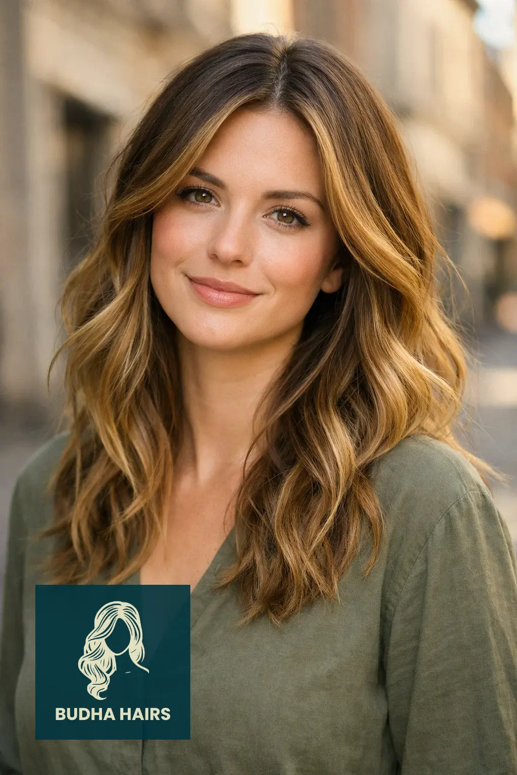 35 Stunning Brown to Blonde Balayage Ideas for a Gorgeous Transformation 24 Hazelnut Base with Golden Wheat Ribbons