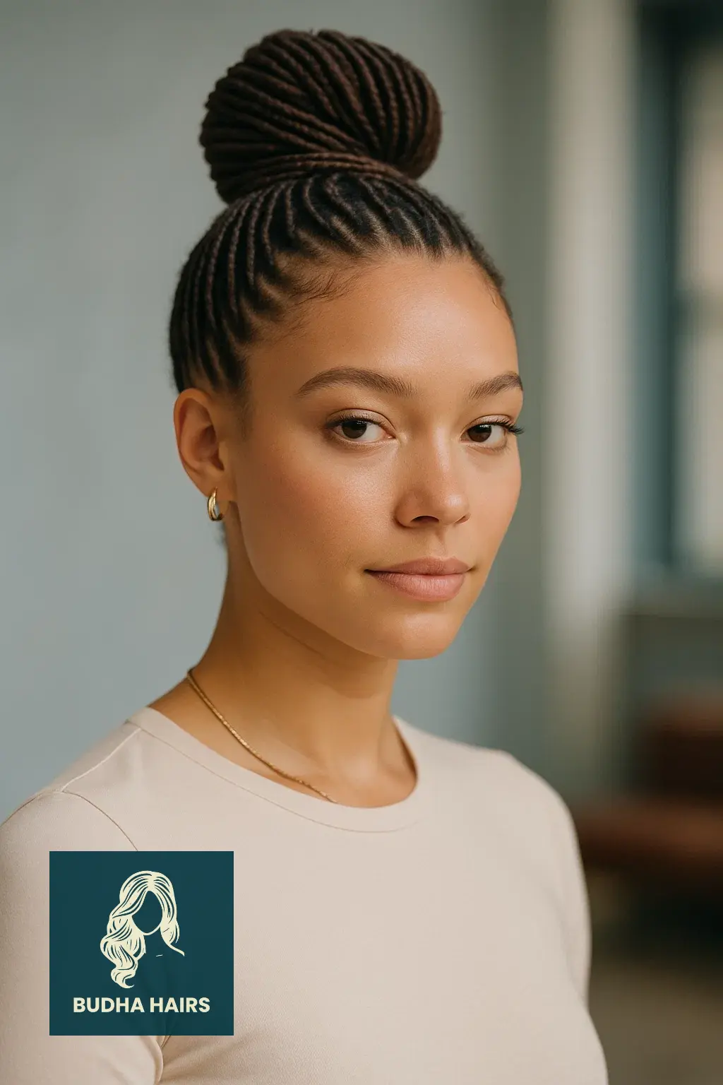 20 Chic & Stylish Thin Locs Hairstyles for Every Woman 3 High Bun Updo for Thin Locs