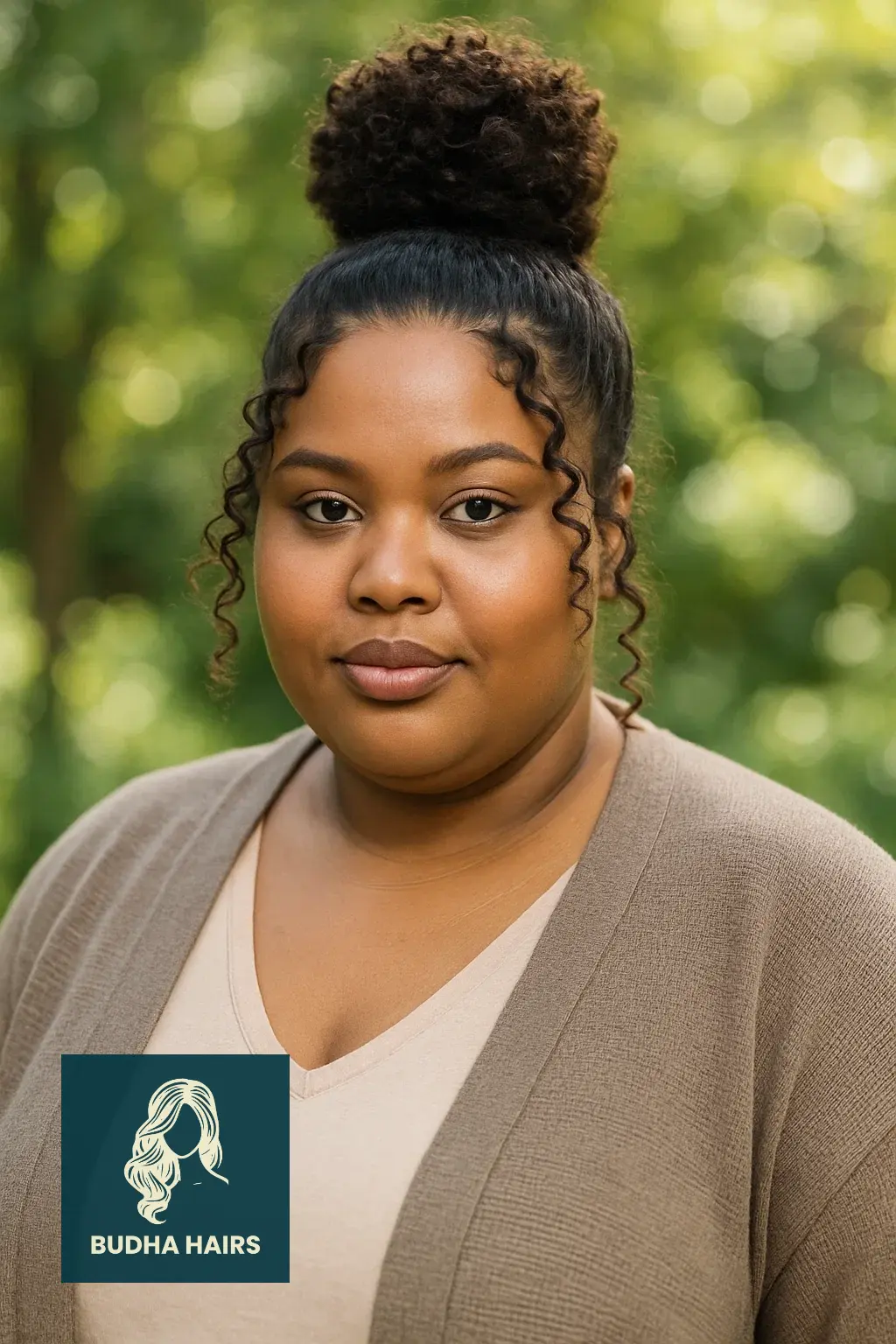 Plus Size Hairstyles for Black Women: 30 Stunning Styles 27 High Bun With Face-Framing Curls