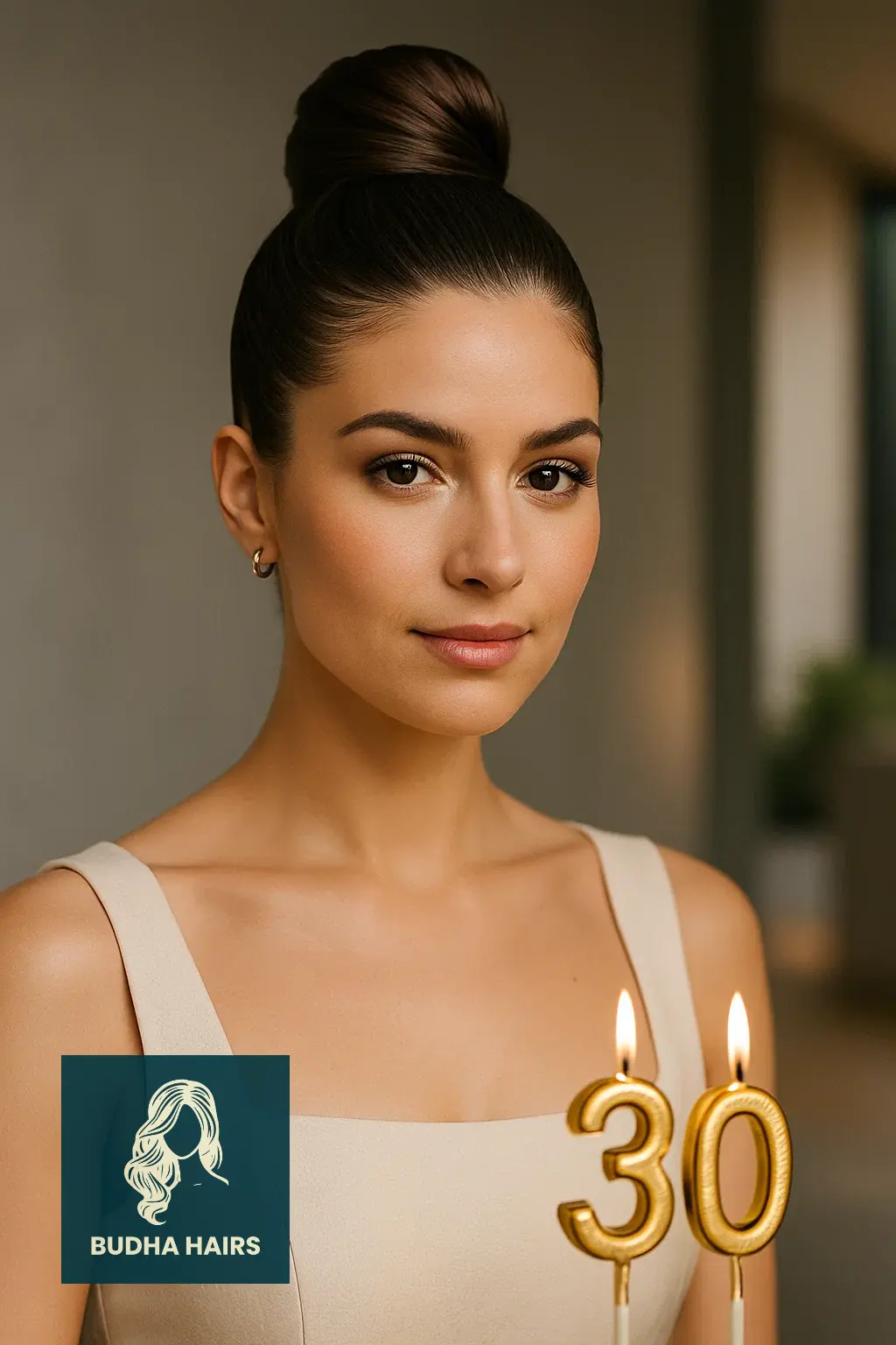 30th Birthday Hairstyles: 35 Stunning Looks for Women 28 High Bun With Wrapped Hair and Sleek Finish