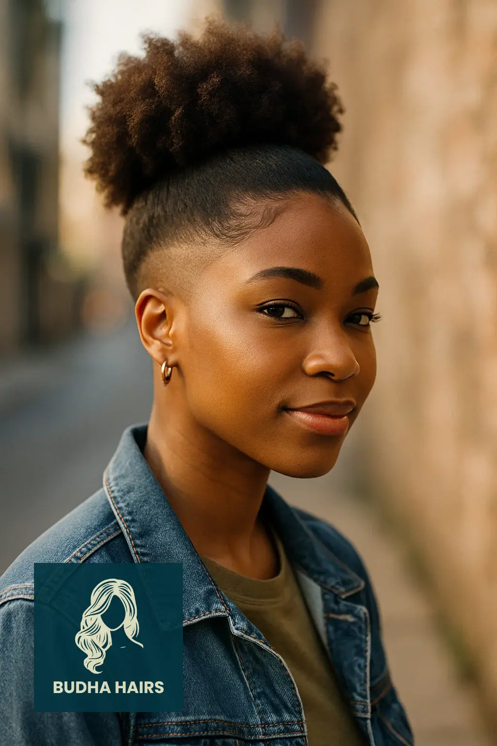 40 Bold Shaved Sides with Ponytail for Black Women Styles 15 High Puff Ponytail with Full Fade