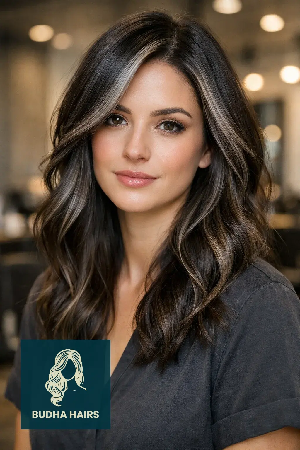 25 Ash Blonde Balayage Hairstyles That Look Expensive and Chic 1 Icy Ash Highlights on Deep Brunette