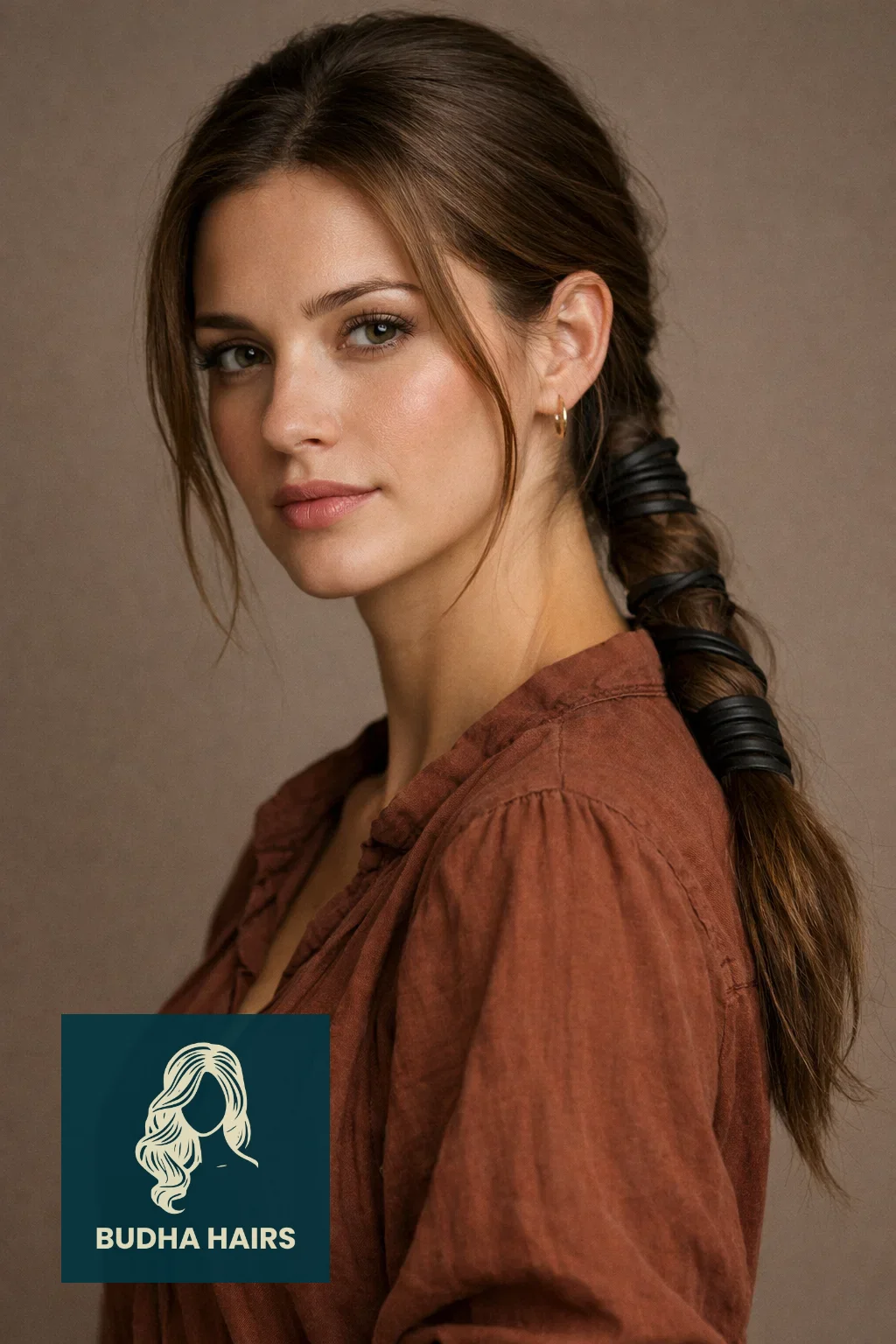 50 Pirate Hairstyles for Women - Rugged & Romantic Looks 7 Leather Cord Wrapped Ponytail