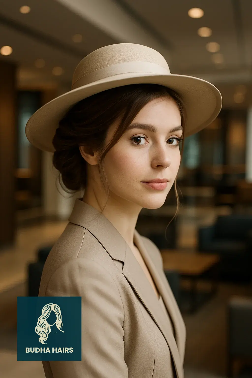 35 Best Hat Hairstyles for Work to Stay Polished & Professional 21 Loose French Twist for Dressy Hat Days