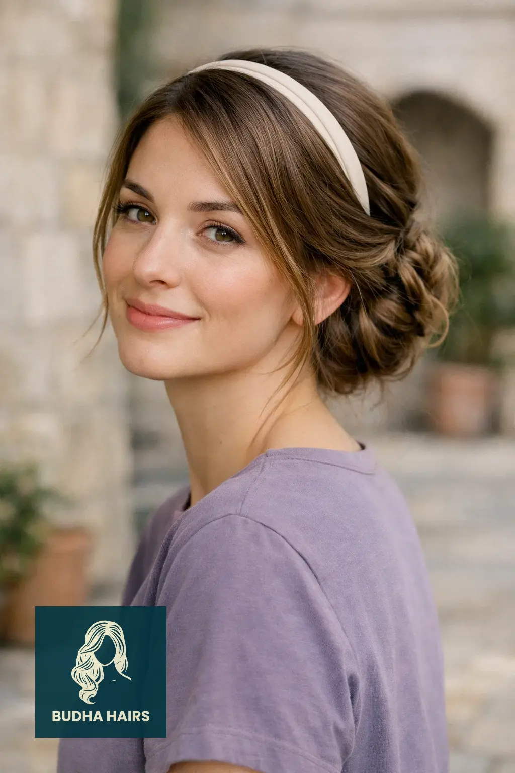 25 Best Updo Hairstyles for Thin Hair: Voluminous & Elegant 16 Low Twisted Chignon with Headband
