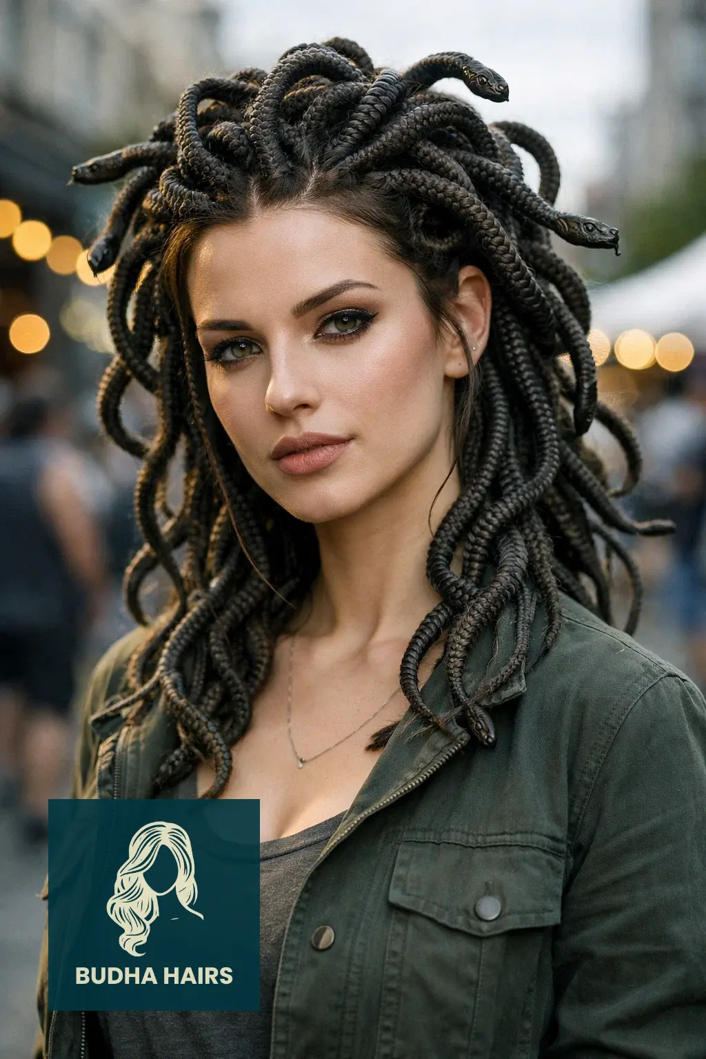50 Iconic Clown Hairstyles for Women: Cute, Scary & Creative Looks 18 Medusa Snake Braids