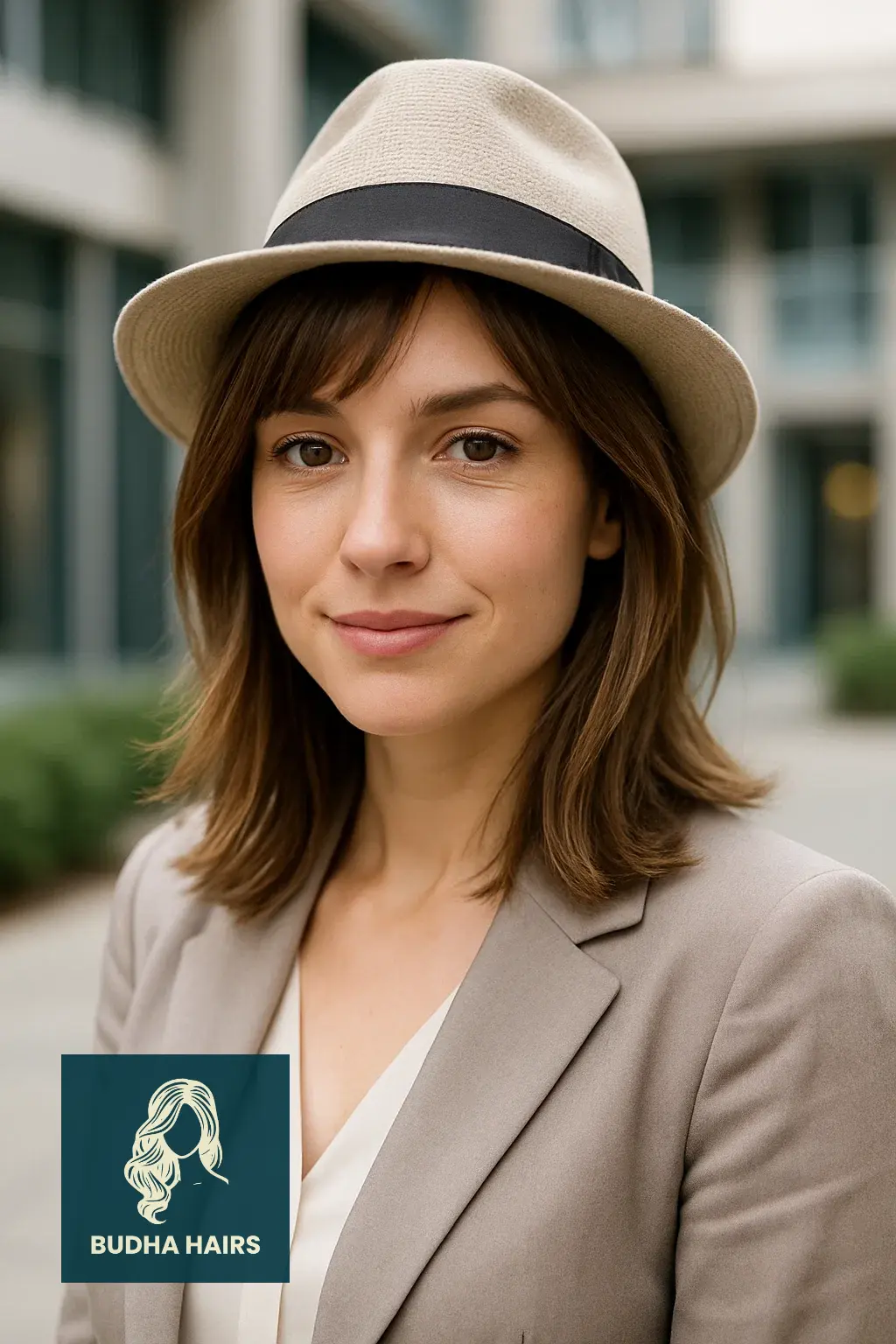 35 Best Hat Hairstyles for Work to Stay Polished & Professional 14 Mid-Length Layers with a Lightweight Office Hat