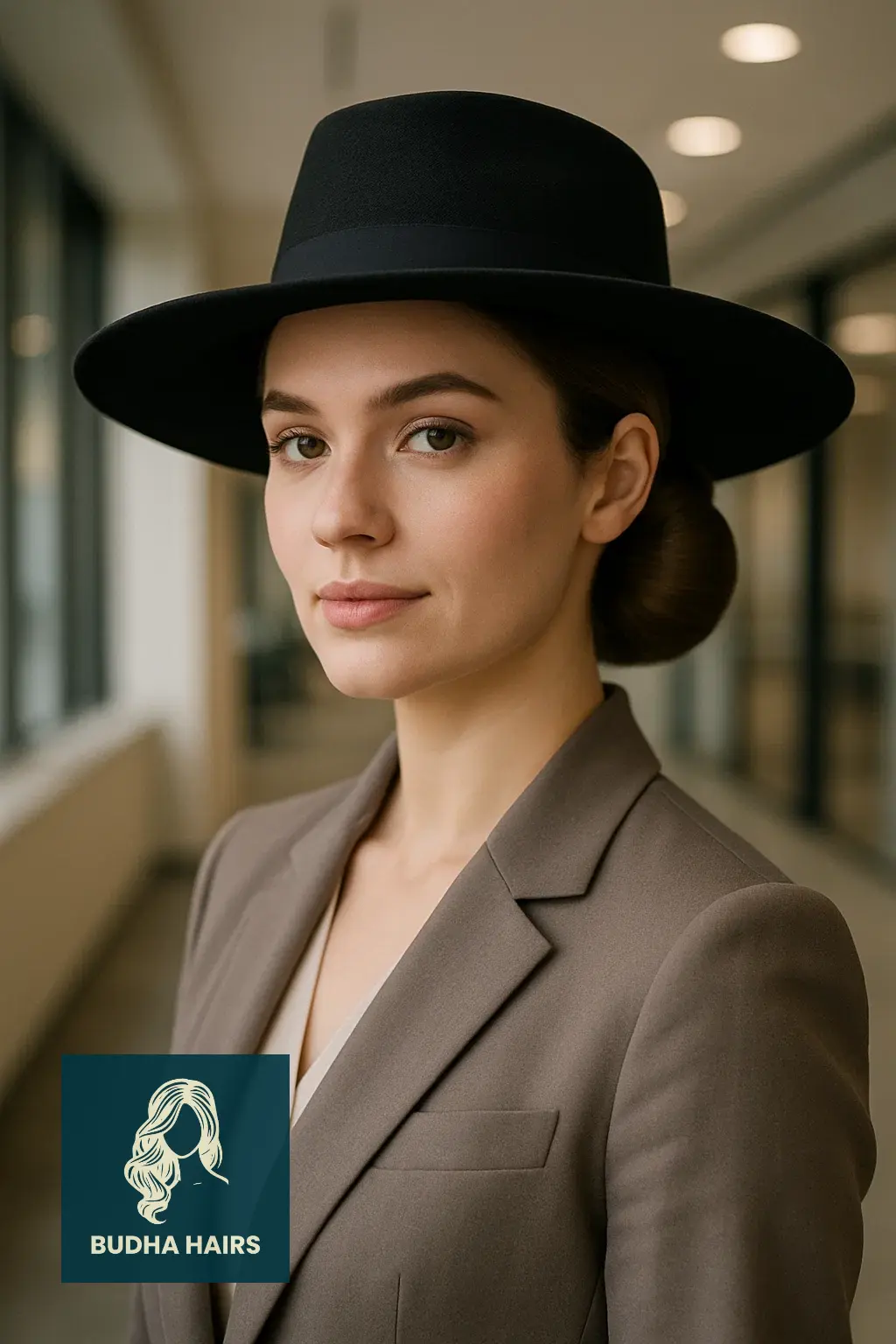 35 Best Hat Hairstyles for Work to Stay Polished & Professional 35 Minimalist Low Puff for Professional Hat Looks