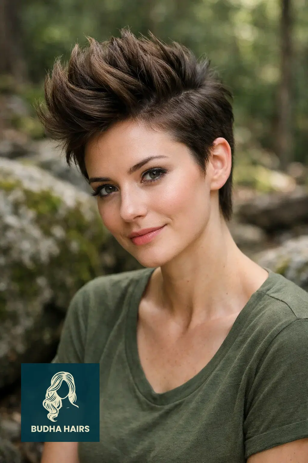 50 Enchanting Witch Hairstyles: Gothic, Modern & Fantasy Looks 43 Moss & Lichen Faux Hawk