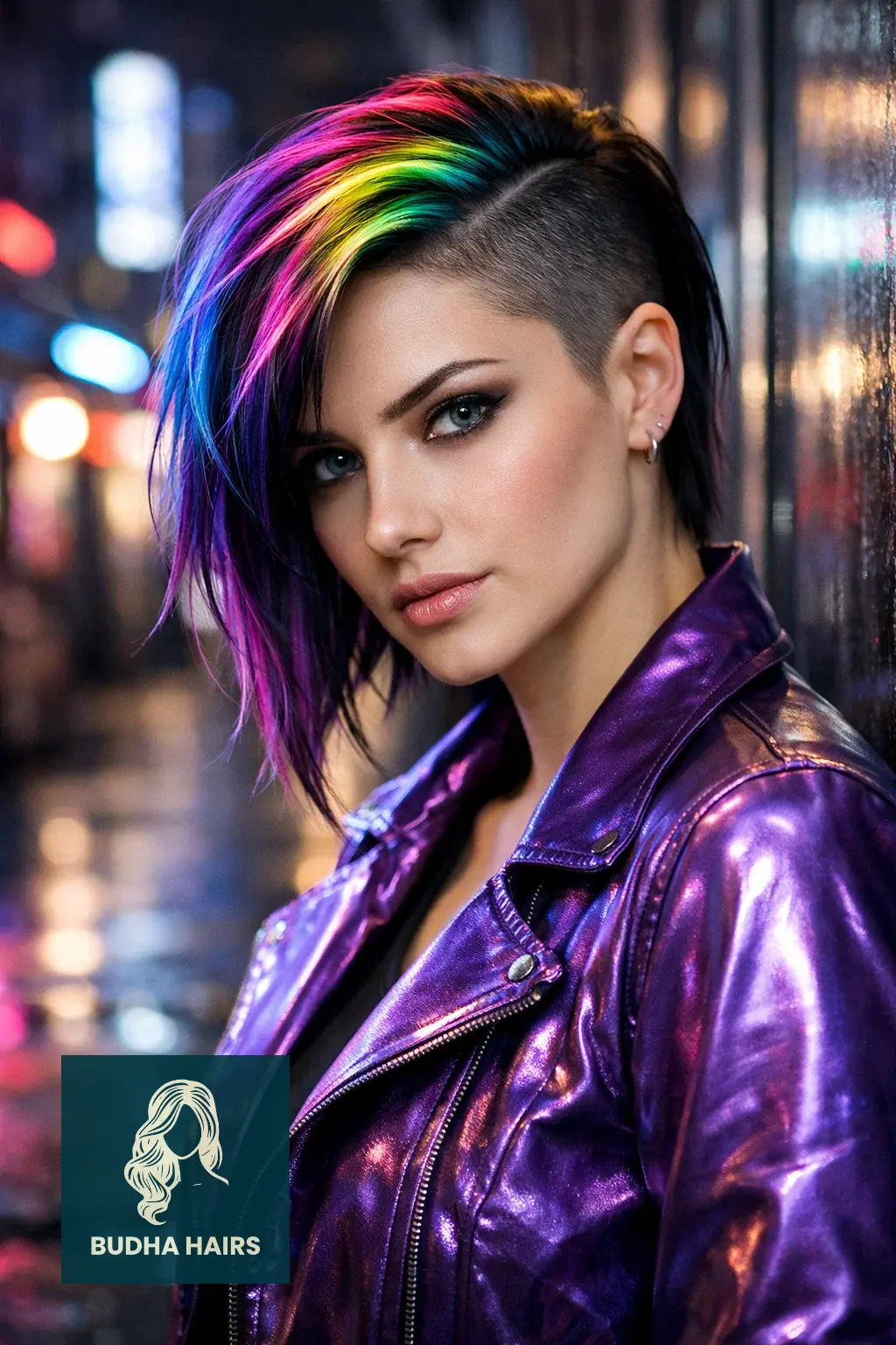 50 Enchanting Witch Hairstyles: Gothic, Modern & Fantasy Looks 10 Neon Cyber-Witch Undercut