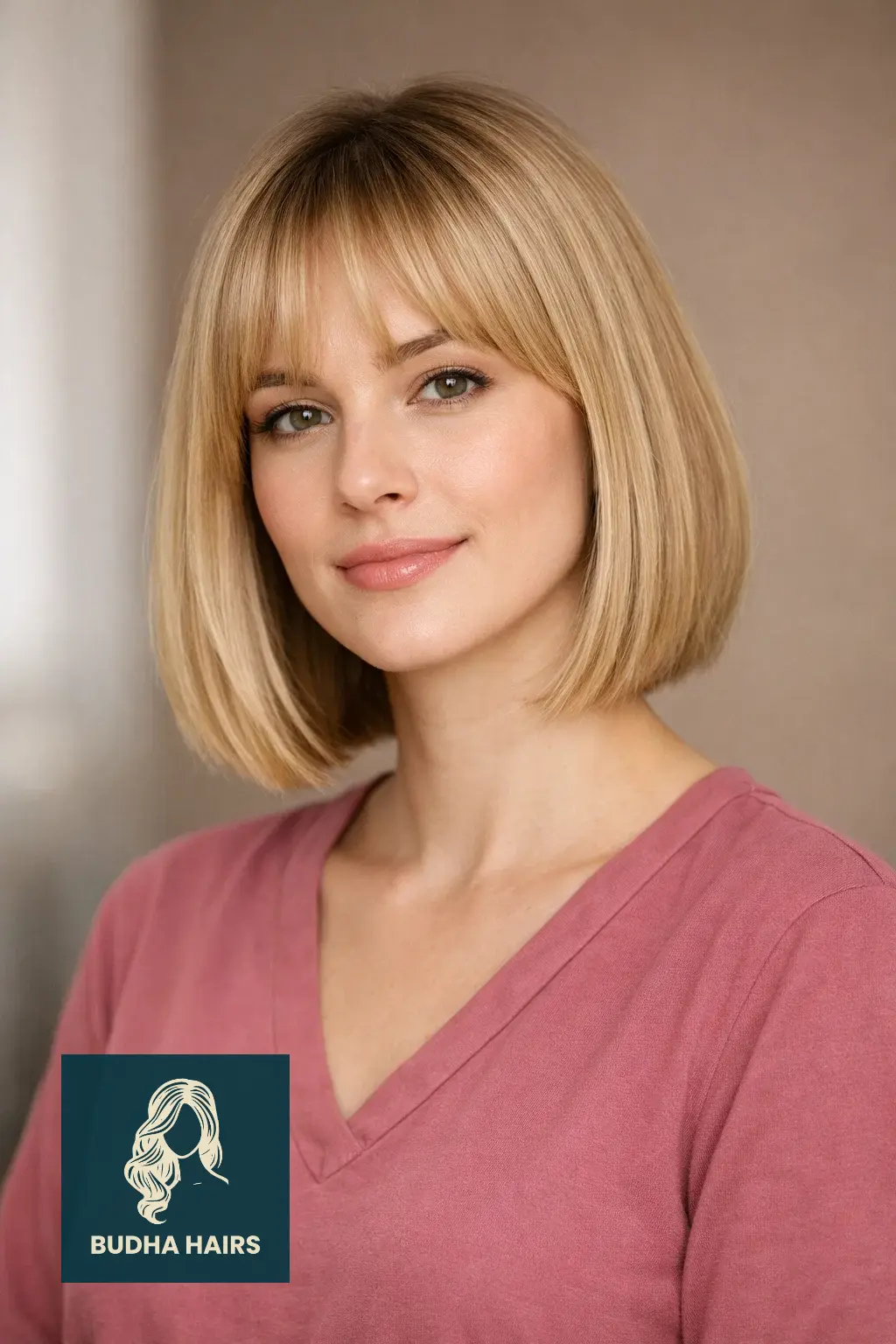 25 Best Short Bob Hairstyles for Thin Fine Hair for Instant Volume 5 One-Length Bob with Curtain Bangs