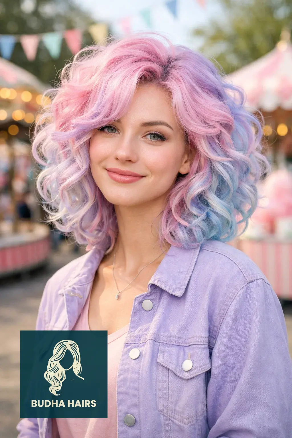 50 Iconic Clown Hairstyles for Women: Cute, Scary & Creative Looks 4 Pastel Cotton Candy Clouds