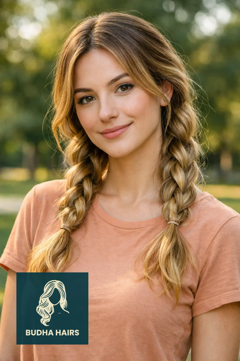35 Golden Blonde Balayage Looks for a Radiant Shine 26 Pigtail Braids with Luminous Gold