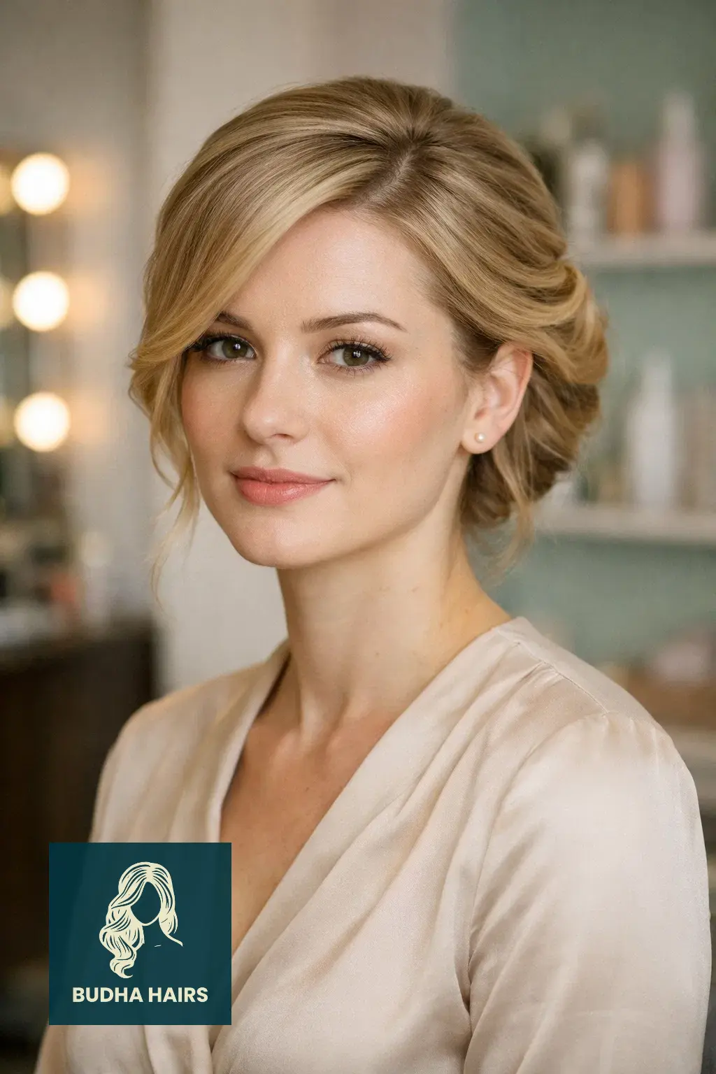 30 Best Formal Hairstyles for Thin Hair for Weddings & Galas 8 Pinned Side-Swoop Updo