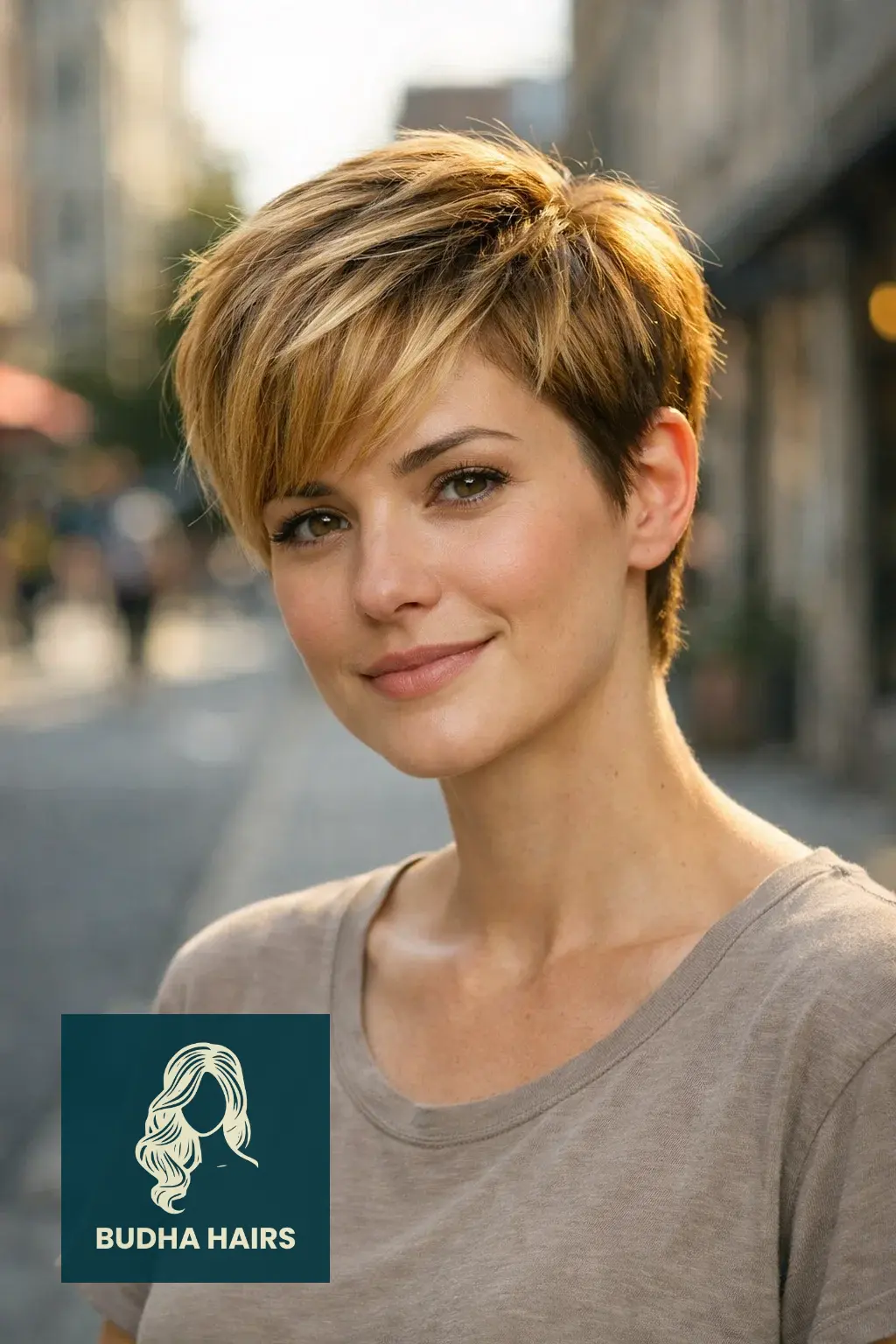 35 Golden Blonde Balayage Looks for a Radiant Shine 31 Pixie Cut with Sun-Drenched Tips
