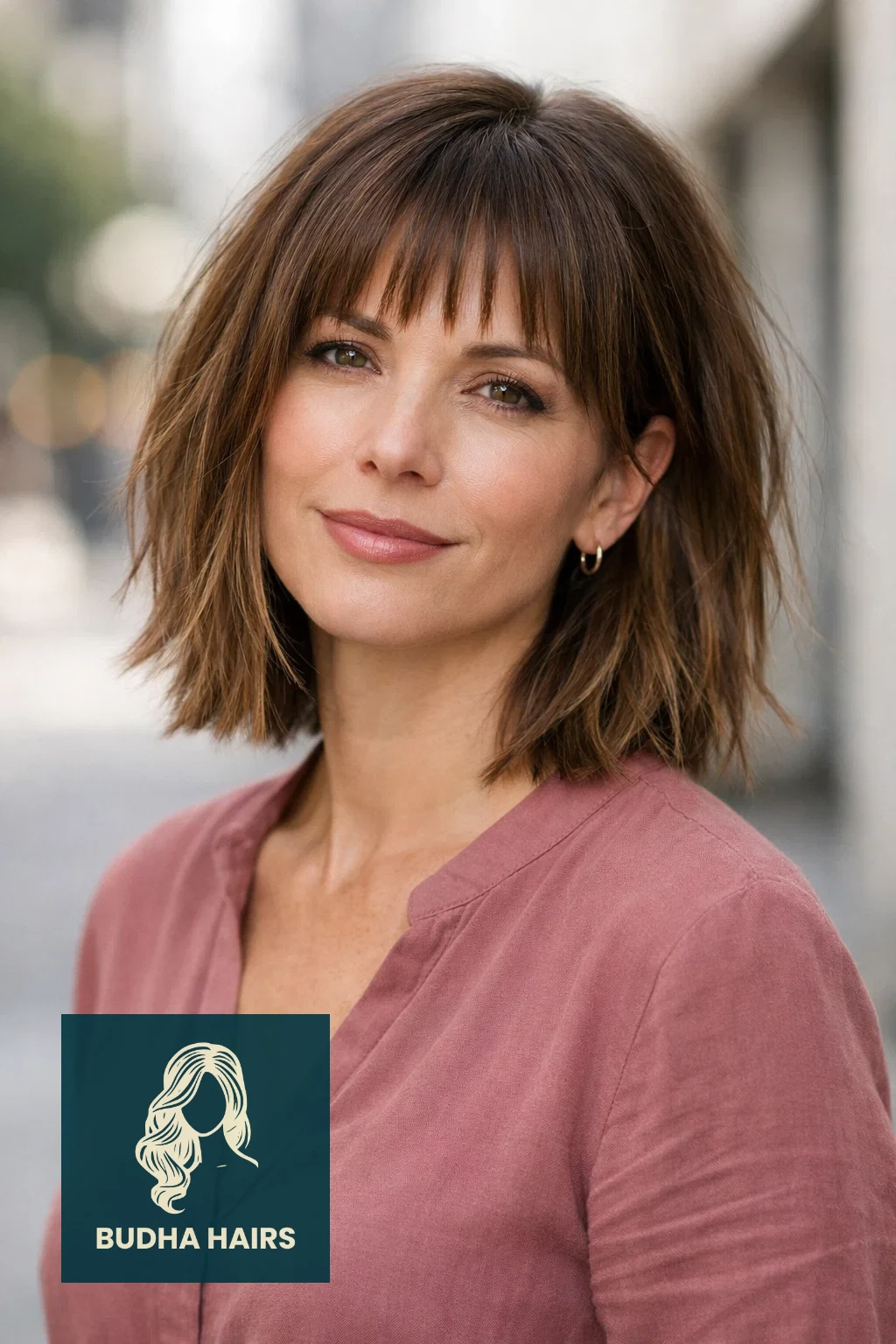 35 Chic Hairstyles for Women Over 40 with Bangs to Try Now 19 Razored Lob With Baby Bangs
