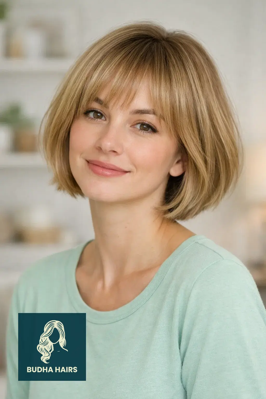 25 Best Short Bob Hairstyles for Thin Fine Hair for Instant Volume 13 Rounded Bob with Wispy Fringe