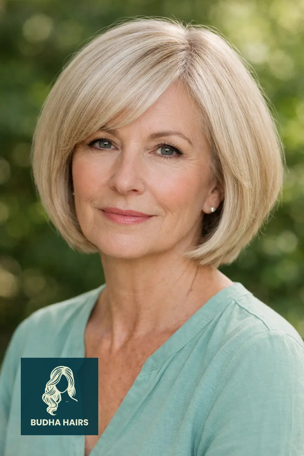 30 Flattering Bobs for Thin Hair for Older Women: Volume & Style 24 Rounded Bob with a Deep Side Part
