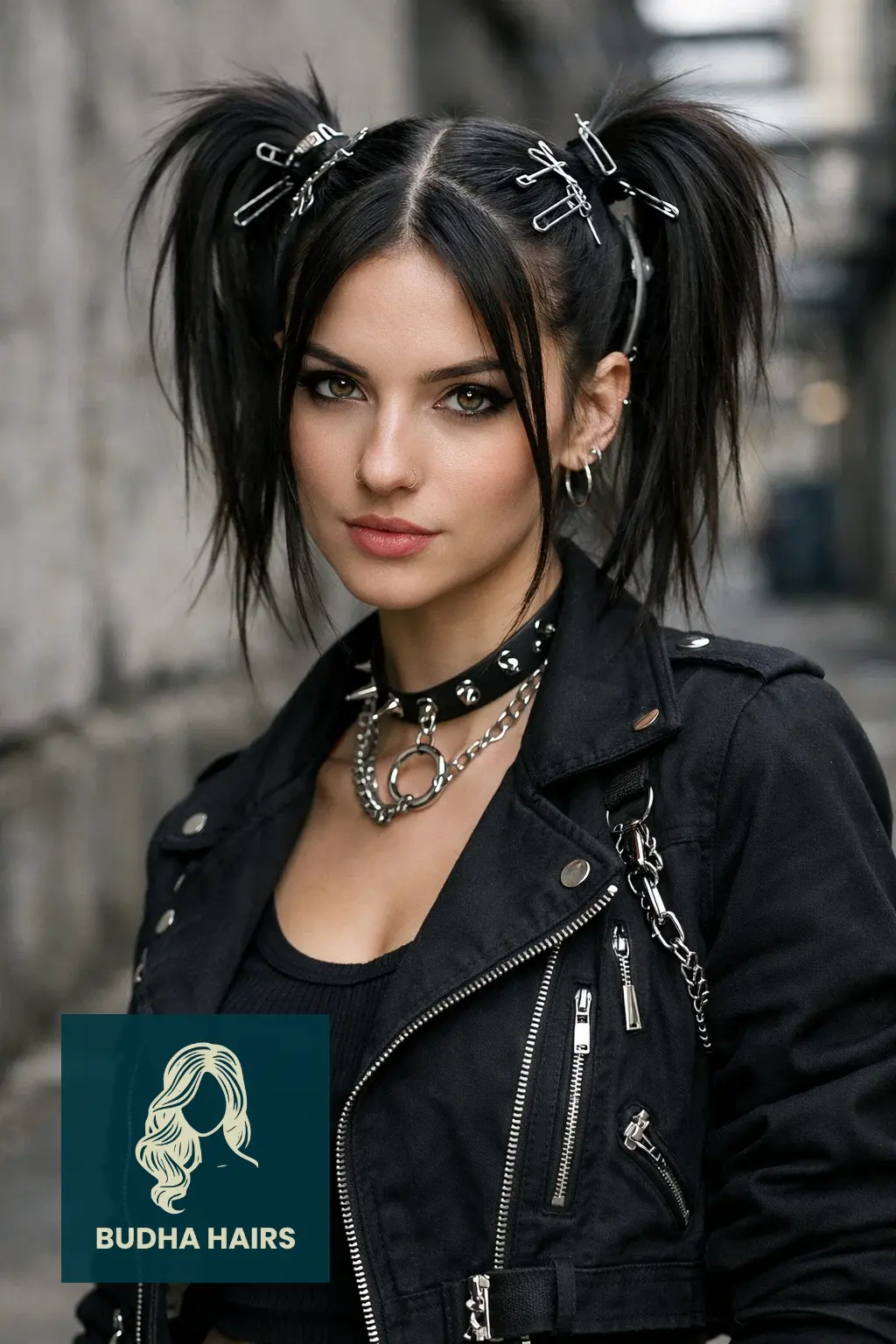 50 Iconic Clown Hairstyles for Women: Cute, Scary & Creative Looks 46 Safety Pin Punk Pigtails