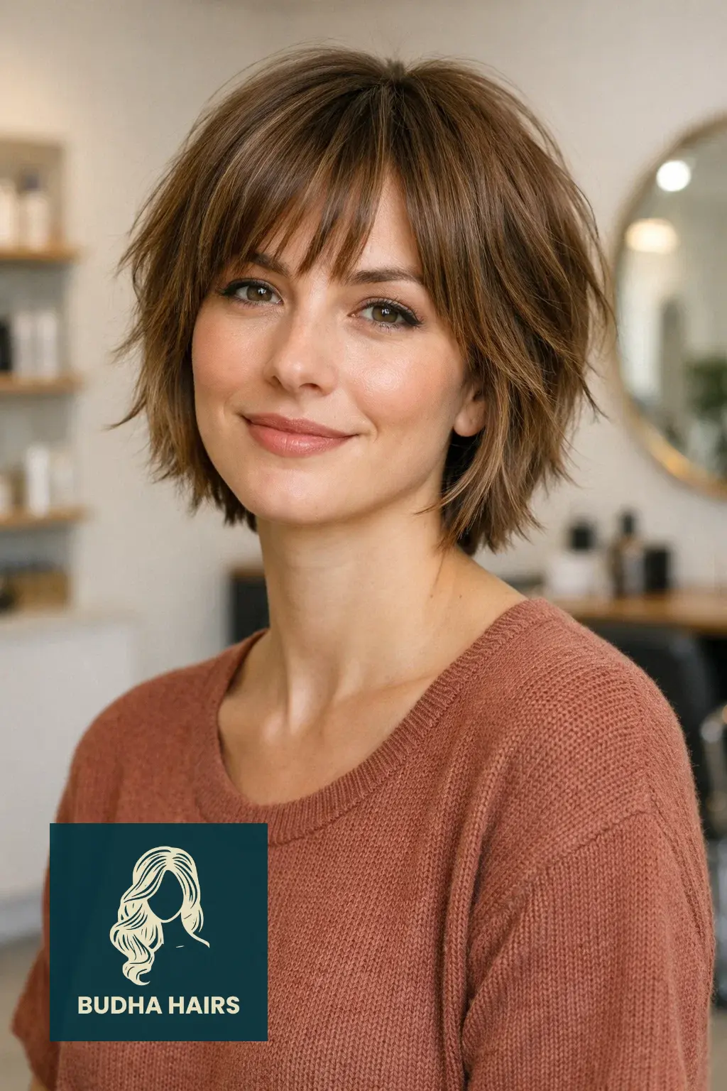 35 Short Hairstyles for Thin Hair to Look Fuller and Thicker 4 Shaggy Short Cut with Curtain Bangs